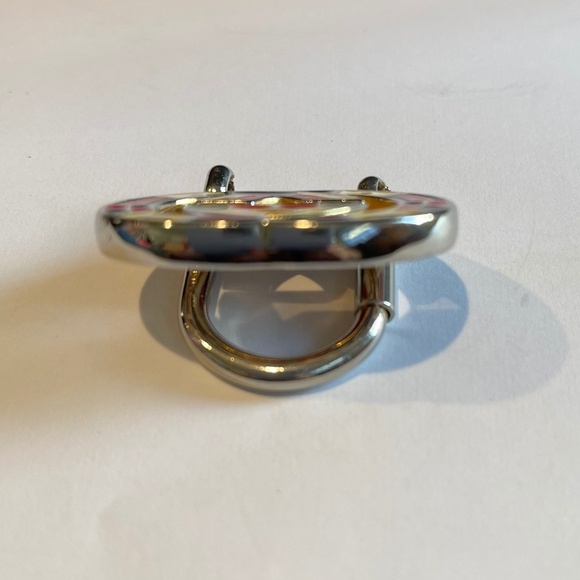 Gucci 1980's Vintage Interlocking Logo Metal Enamel Keyring - Authentic - Picture 5 of 9